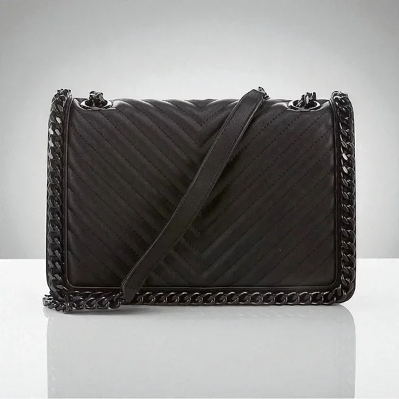 Aldo Greenwald black quilted chain detail crossbody bag - Picture 1 of 12
